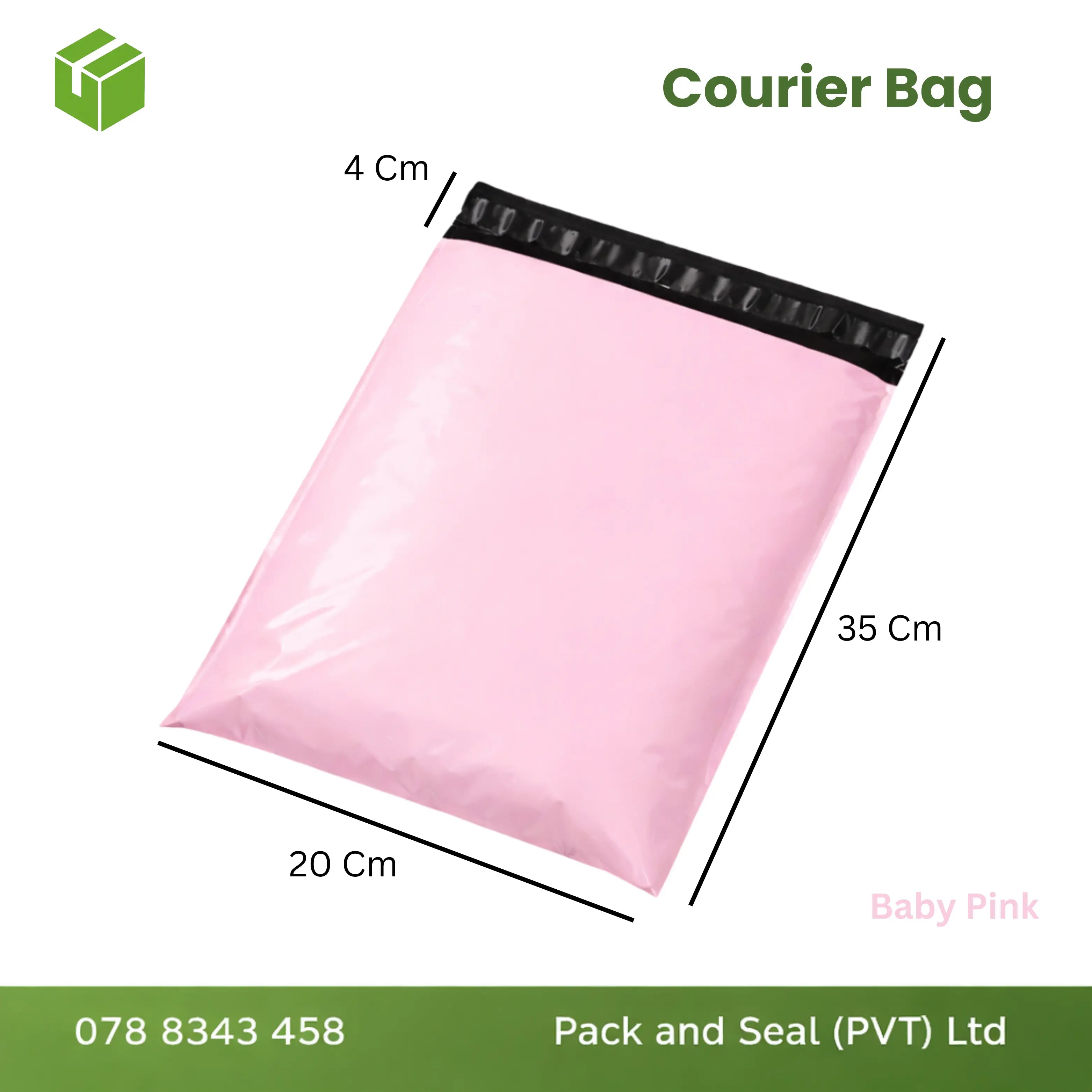 100 pcs Courier Bag  - Baby Pink