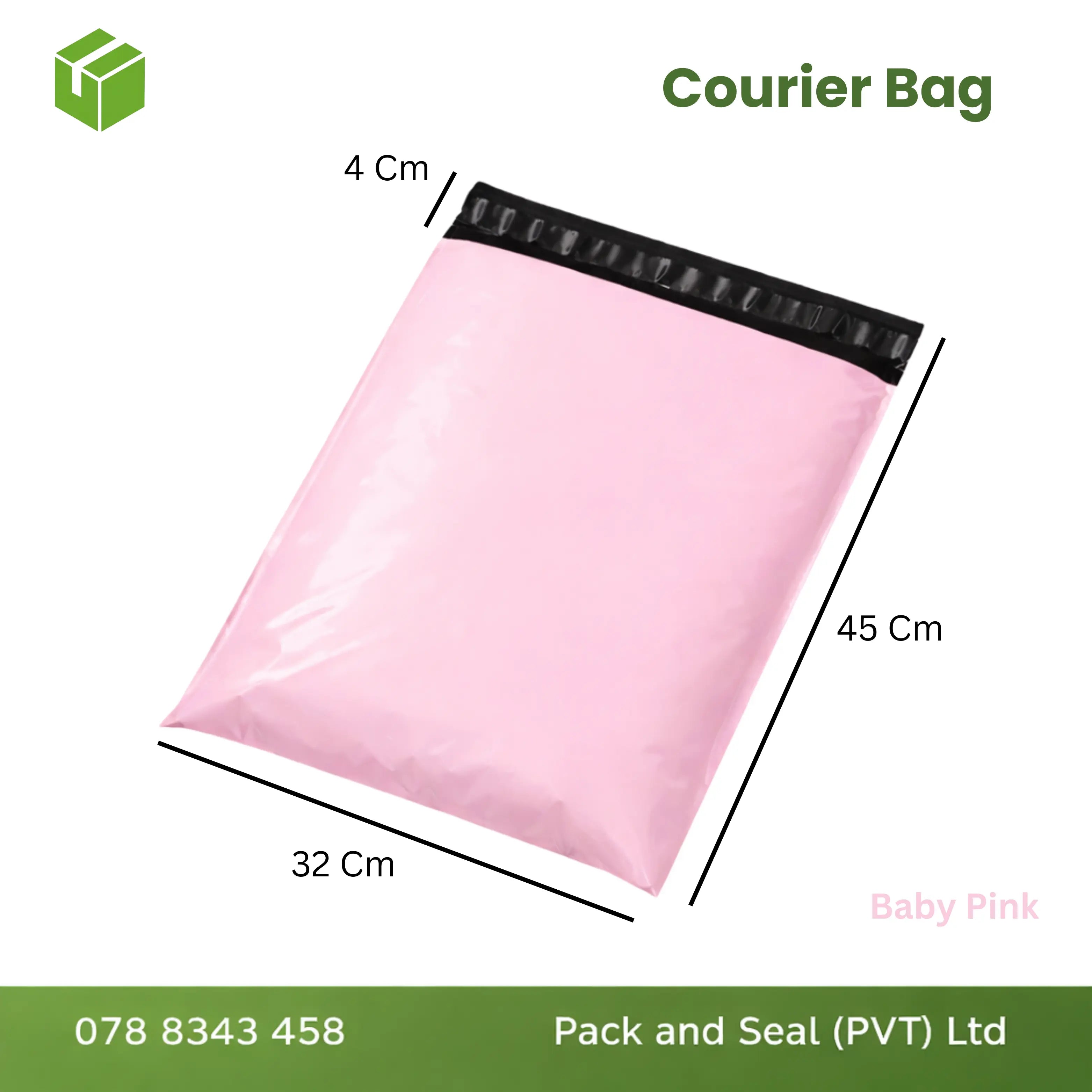 100 pcs Courier Bag  - Baby Pink