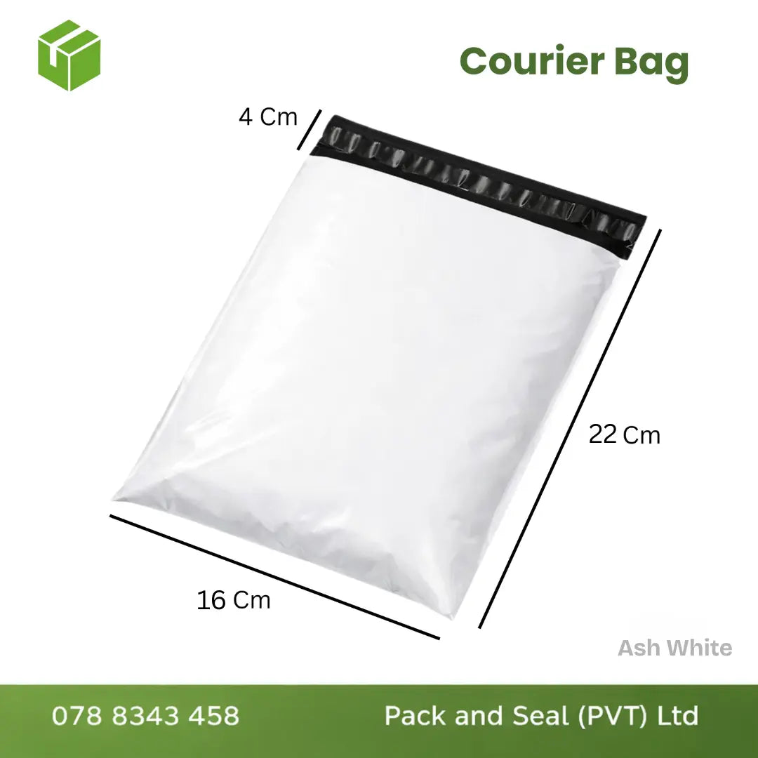 100 pcs Courier Bag  - Ash White (Gray)