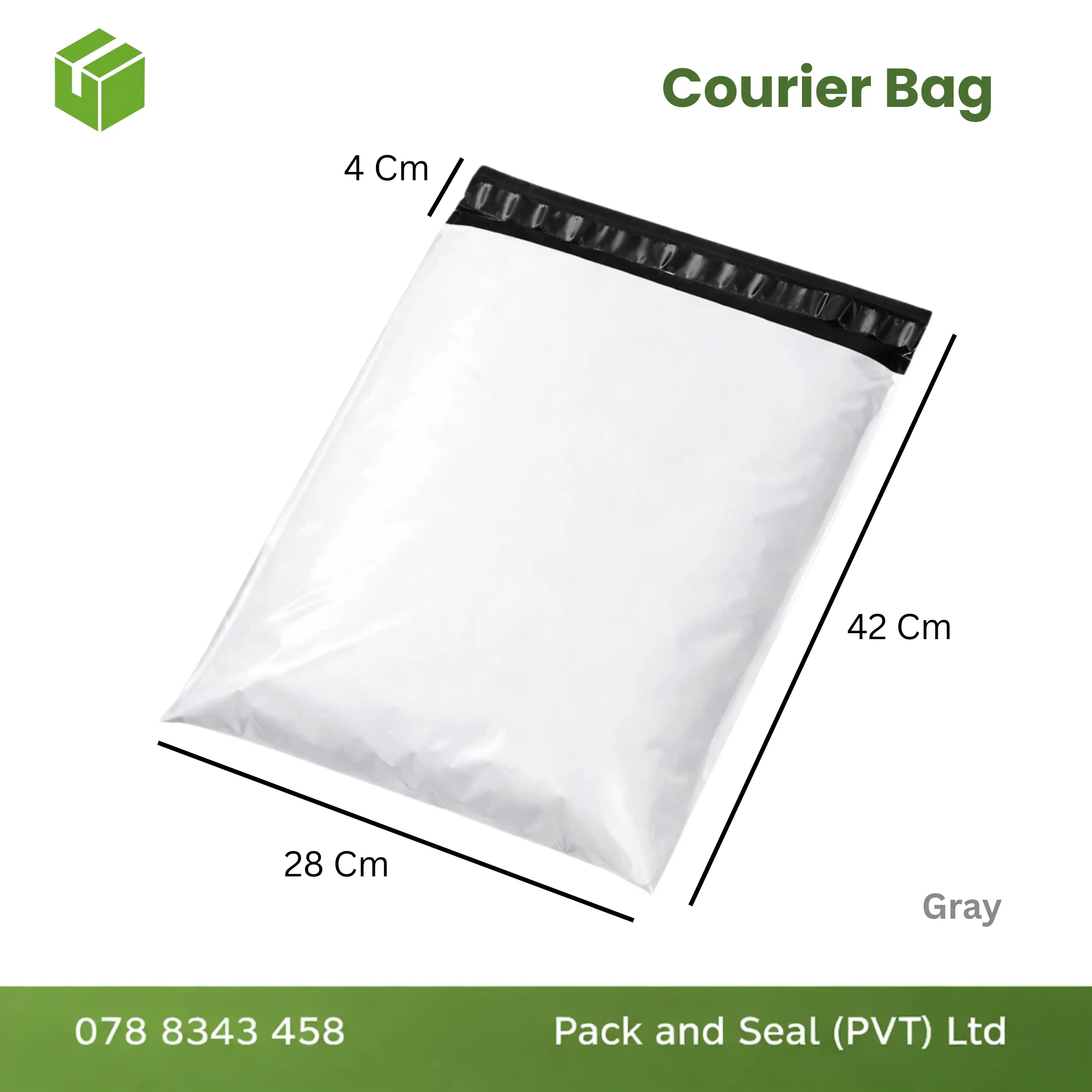 100 pcs Courier Bag  - Ash White (Gray)