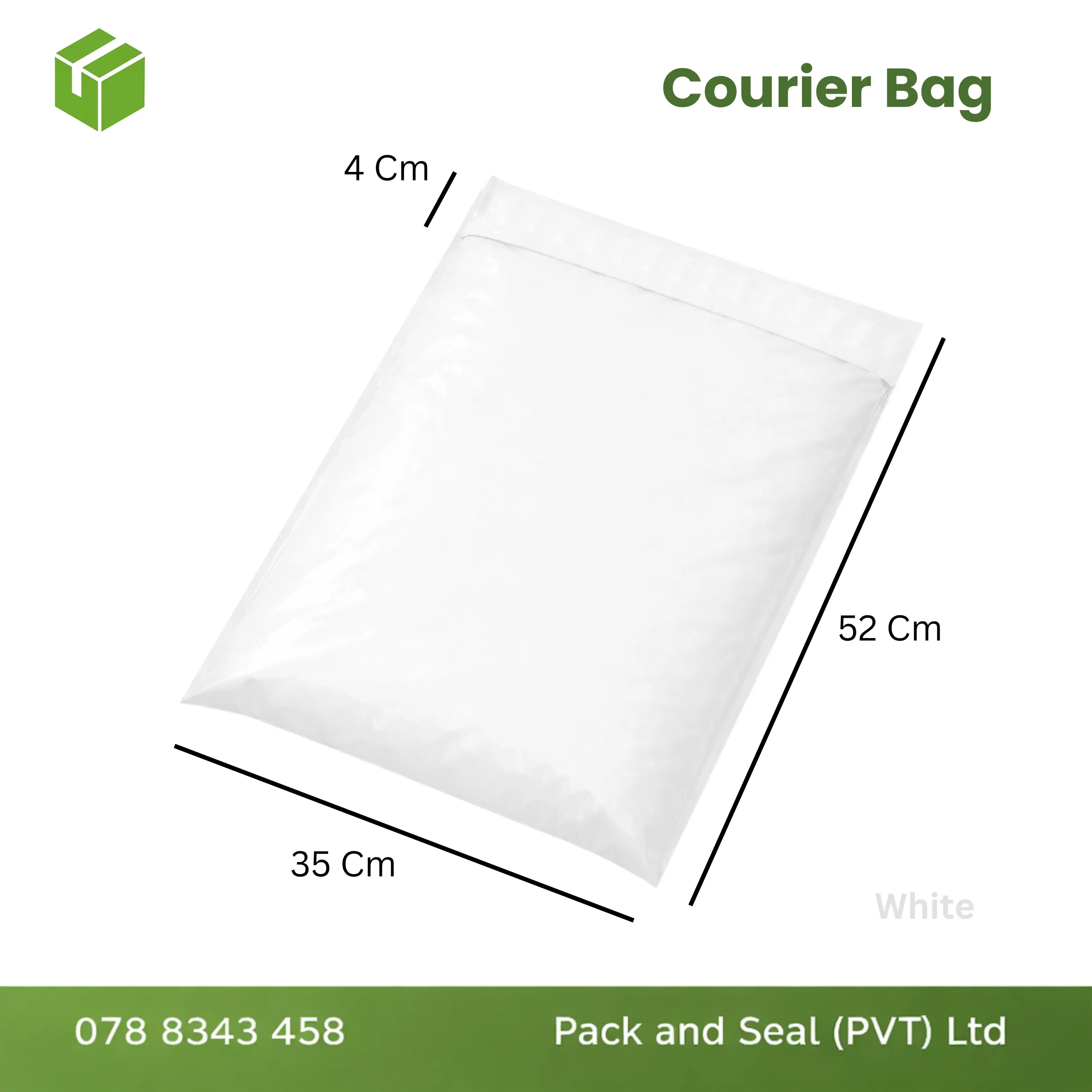 100 pcs Courier Bag  - Milk White