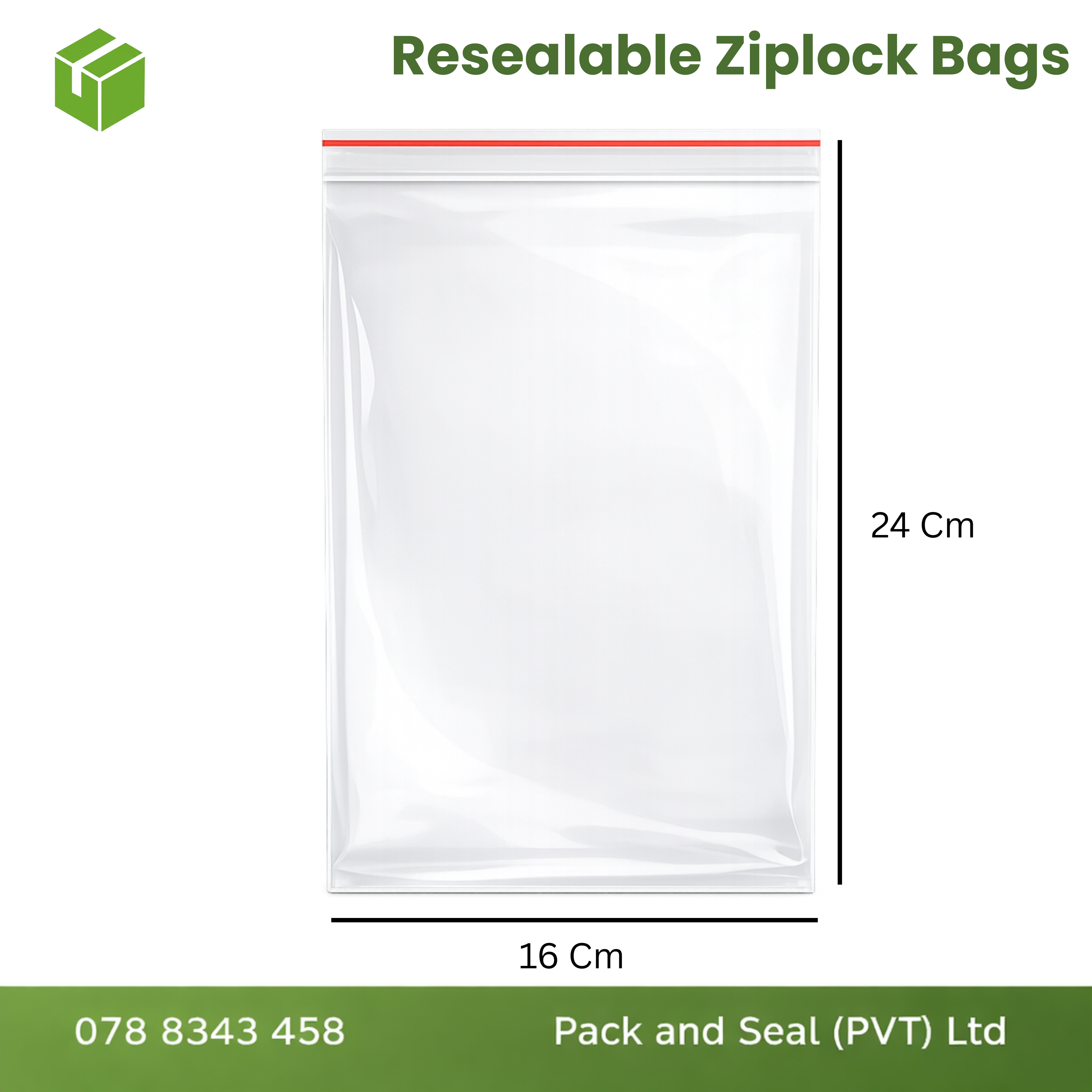 Resealable Ziplock Bags 100 Pcs/PKT