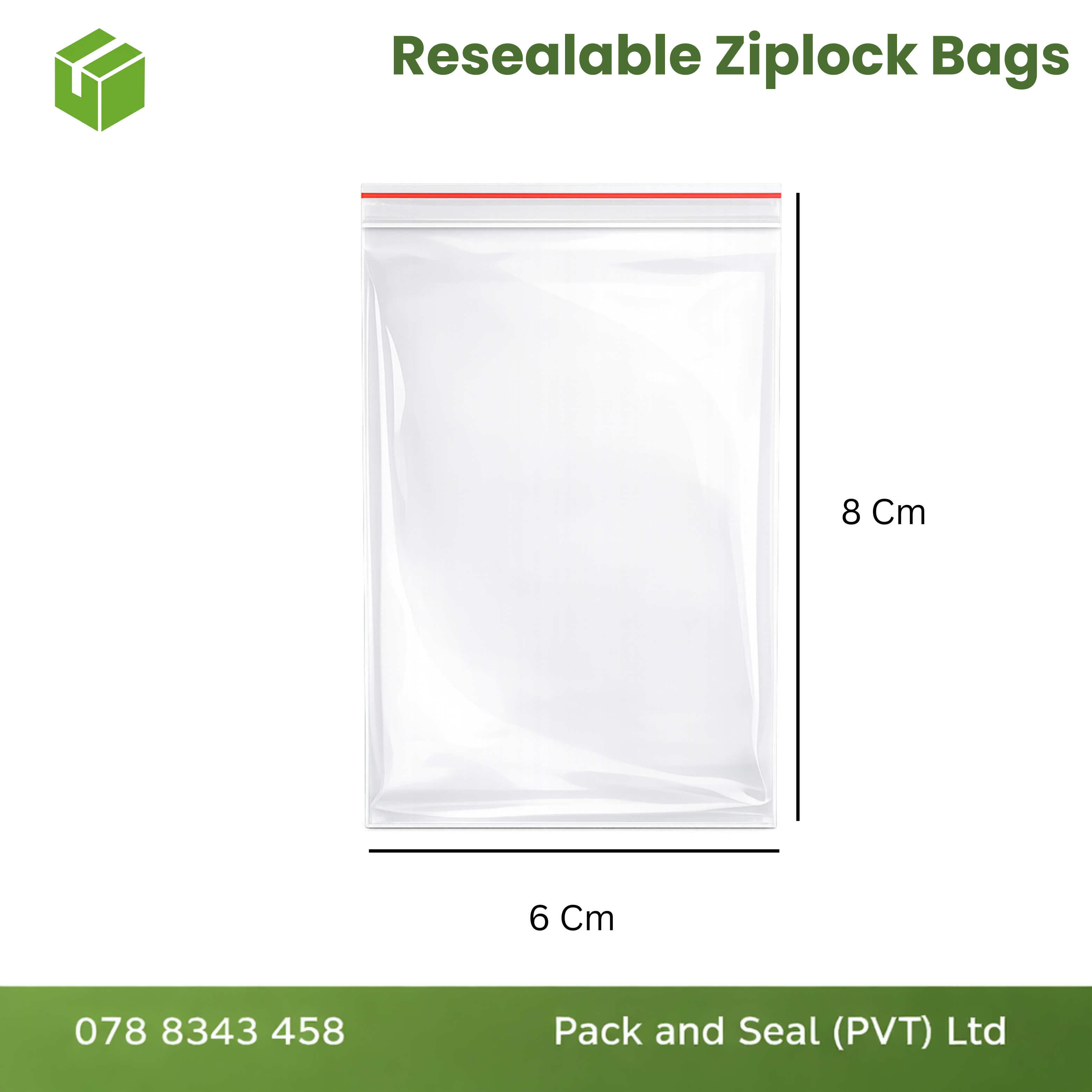 Resealable Ziplock Bags 100 Pcs/PKT