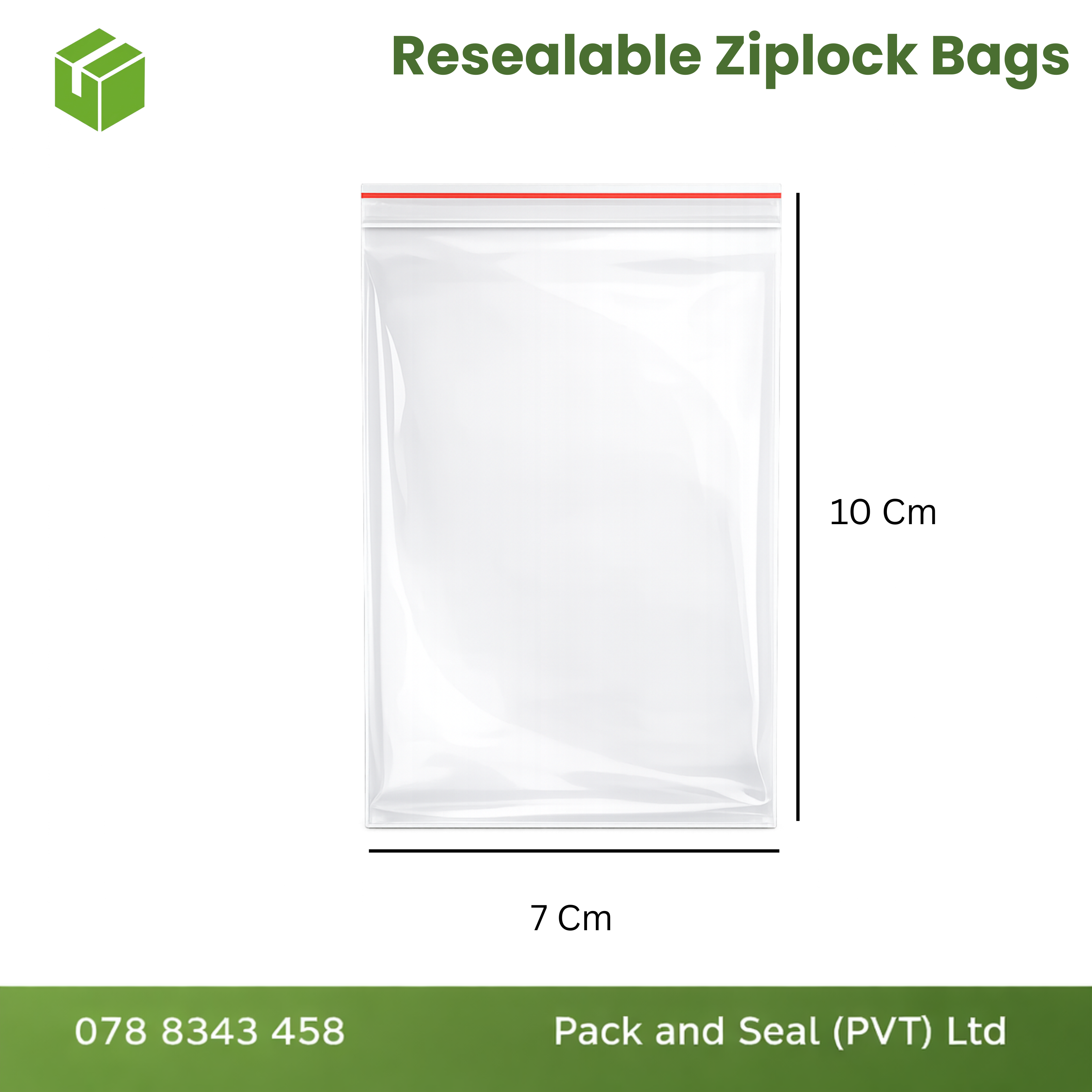 Resealable Ziplock Bags 100 Pcs/PKT
