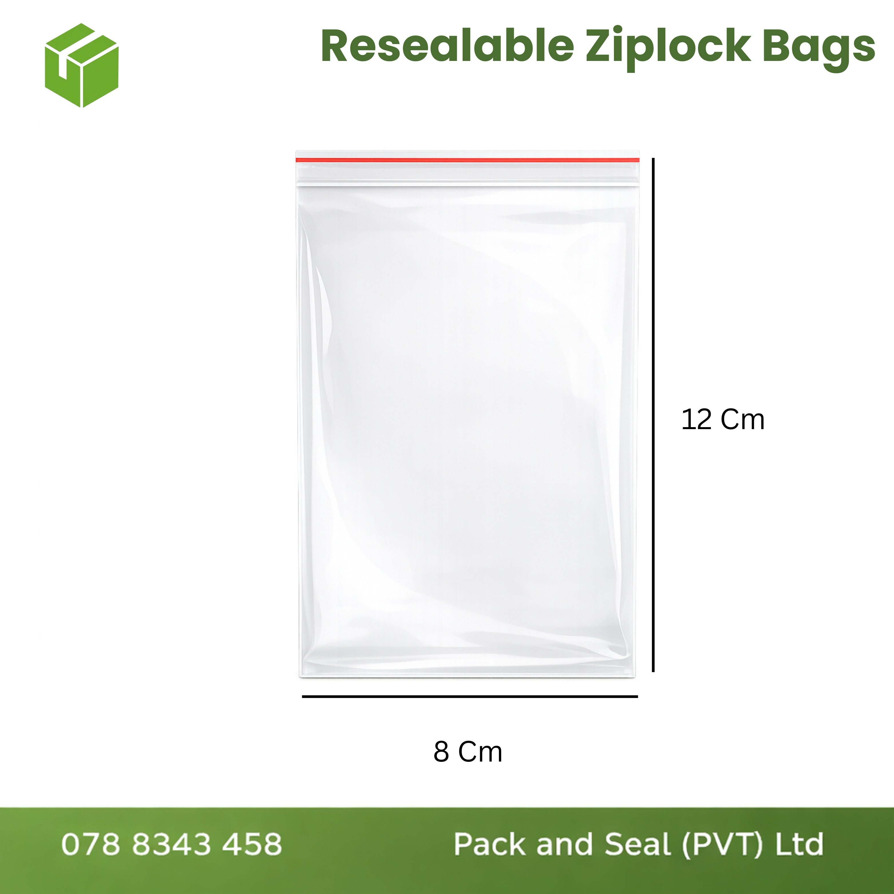 Resealable Ziplock Bags 100 Pcs/PKT
